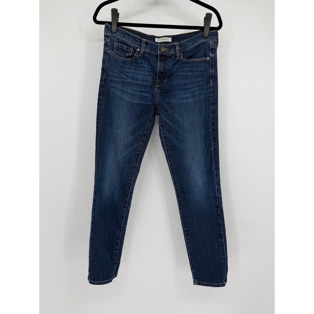 Banana Republic Premium Denim Women 30 Skinny Jeans Dark Wash Blue Stretch